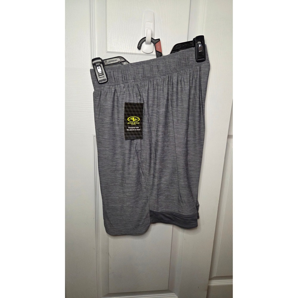 Athletic Works Mens DriWorks Performance Shorts Heather Grey Medium NWT